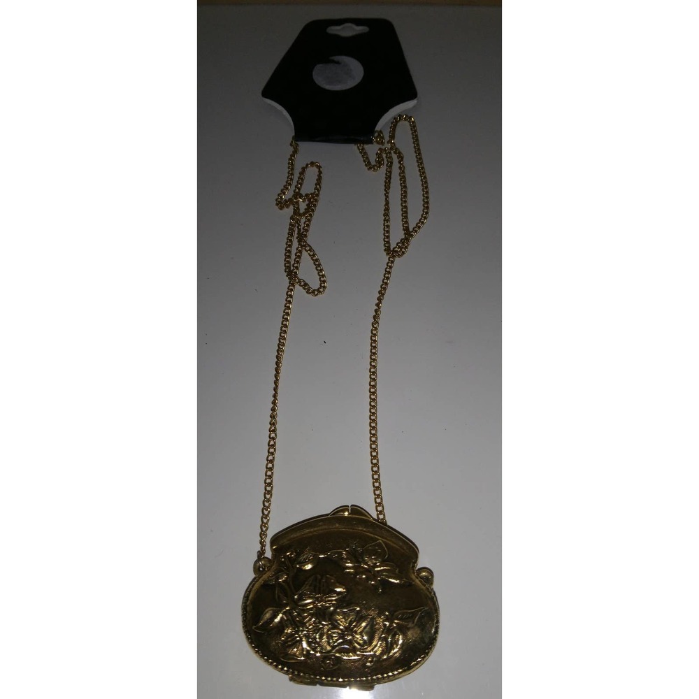 Vintage Gold Tone Corday Fame Petit Purse Crème Perfume Locket